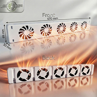 Ventilateur de radiateur intelligent 5 pales Heatfan, magnétique, connectable en série, pour convecteur de chauffage central, avec contrôle de vitesse et de confort, et fonction de surchauffe