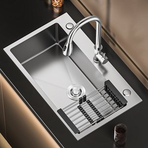 Fregadero de Cocina de Acero Inoxidable Premium, de un Solo Tazón Grande, Engrosado, para Instalar Bajo Encimera, para Uso Doméstico - Product Image 1