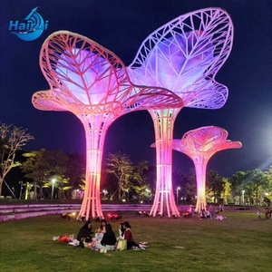 Outdoor Stainless Steel Tree of Life Sculpture Creative Modeling Factory Wrought Iron Metal Landscape Sculpture Ornaments