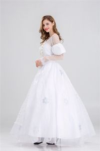 Disfraz de Halloween de Princesa <span class=keywords><strong>Blanca</strong></span> de <span class=keywords><strong>Alicia</strong></span> en el País de las Maravillas para Mujer, Disfraz de <span class=keywords><strong>Reina</strong></span> para Adultos, Juego de Roles, Disfraz de Fantasía para Fiestas de Cosplay - Product Image 5