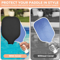 Étui de protection pour raquette de pickleball en néoprène, durable, léger, portable, pour les joueurs de tournoi, imperméable, résistant aux chocs, avec fermeture éclair