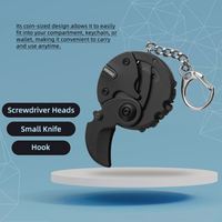 Couteau pliant miniature EDC Baiyuheng, tournevis, porte-clés, outil multifonctionnel pour le camping et la randonnée