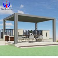 Pergola autoportante en aluminium personnalisée, design bioclimatique, écologique, durable, avec revêtement en poudre, pour jardin et balcon
