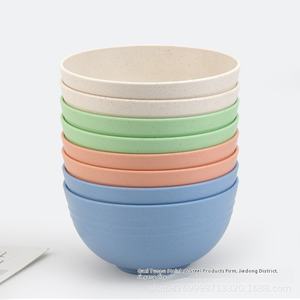 Ensemble de vaisselle en plastique jetable vaisselle de ménage en blé bol grand bol à soupe mangeur de fruits vaisselle assiette <span class=keywords><strong>service</strong></span> de tasse d'eau - Product Image 3