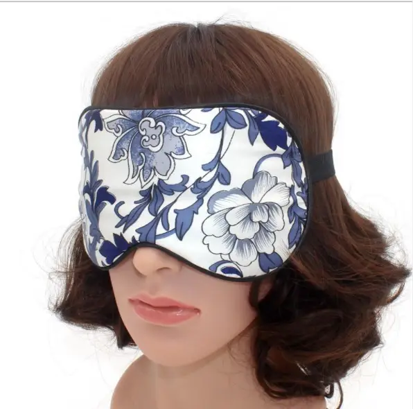 Digital Printing 100% Silk Sleep Mask Printed Silk Eye Mask