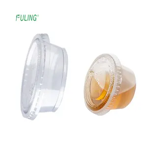 Fuling factory custom portion Souffle saucers plastic disposable 0.75 /1.5/2/3.25/4/5.5 oz deli sauce containers