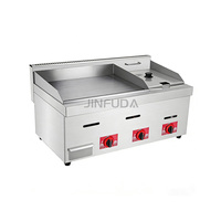 Gril et Plaque de Cuisson Tout-en-un Robuste, Plaque en Fer pour Nouilles Froides, Machine à Crêpes à Gaz Portative
