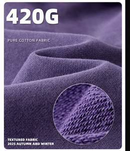 Fabricant de sweats à capuche OEM vierges personnalisés 2026 surdimensionnés, effet délavé à l'acide, 100% coton, haute qualité, vintage, 420g - Product Image 4