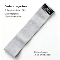 Ensemble de bandes de résistance en tissu polyester épais antidérapant avec logo personnalisé, 3 bandes larges tricotées pour les hanches, pour les fessiers