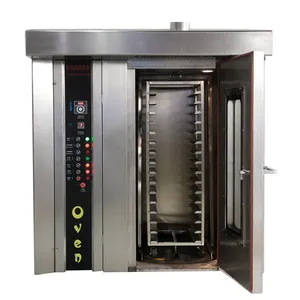 Toast baguette 32 tray Rotary Oven For bread baking 100kg/h Bread oven Pita Toast electric Gas Rotary oven