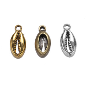 Oval <b>Shell</b> Pendant Zinc Alloy 17x8mm Antique Silver Gold Bronze For <b>Bracelet</b> Making Jewelry Findings - Product Image 4