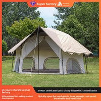 Tente de camping professionnelle imperméable, installation facile, tente familiale instantanée, glamping, safari lodge, vente en gros OEM, usine.