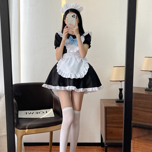 Classic Black White Maid Outfit Cat Maid Japanese Akihabara Cosplay Costume Polyester Fiber Summer 2022 - Product Image 4