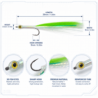 Leurre de pêche à la mouche Streamer 3D à gros yeux pour attirer les truites, mouches artificielles à longue tige, plusieurs couleurs pour rivières et cours d'eau