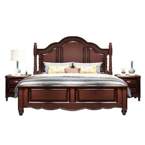 Luxury modern bedroom furniture set American style beds bedroom set upholstered tufted bedroom set