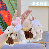 Peluches salopette Mini peluche moelleux ours en peluche porte-clés gros petits ours en peluche peluche lapin lapin poupée jouets en peluche