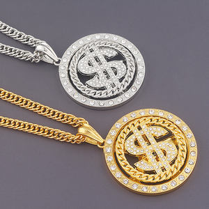 Europe et Amérique Hip Hop Street Dollar Platines Collier Rap HIPHOP Turnables Dollar Pendentif - Product Image 2