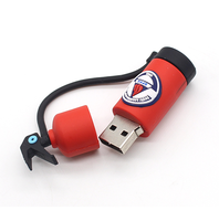 De dibujos animados de extintor de incendios pen drive bomberos disco Flash USB memoria stick U disco pendrive 4GB 16GB 32GB 64GB