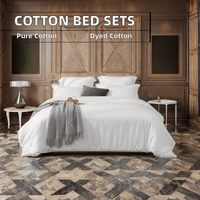 Ensemble de literie d'hôtel 100% coton, housse de couette de luxe, draps simples, hôtels 5 étoiles, vente en gros