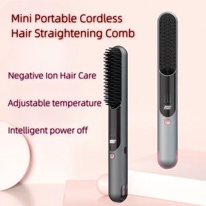 หวีแปรงยืดผมพร้อมรังสีอินฟราเรดหวีเสียบชาร์จไฟได้ด้วย USB ประจุลบแบบพกพา - Product Image 5