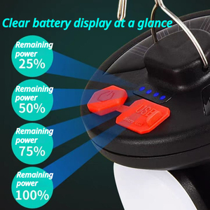 Многофункциональный солнечный кемпинговый фонарь, портативный складной светодиодный фонарь с зарядкой для телефона и регулируемой яркостью для использования на открытом воздухе - Product Image 3