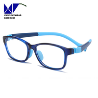 Lunettes optiques rectangulaires TR90 personnalisées OEM, anti-lumière bleue, pour enfants et adolescents, taille 50-15-125, logo personnalisé, MOQ 10 pièces
