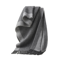 P18C031BW Plaids de couverture en cachemire super doux de haute qualité avec cadre et franges prix d'usine en gros