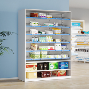 Étagère à médicaments en acier 2 étagères fixes et unité à 6 niveaux <span class=keywords><strong>avec</strong></span> 18 plateaux coulissants Clinique d'hôpital Infirmerie <span class=keywords><strong>Pharmacie</strong></span> <span class=keywords><strong>Armoire</strong></span> à <span class=keywords><strong>pharmacie</strong></span> - Product Image 2