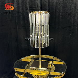 ขาตั้งตกแต่งงานแต่งงานแบบคริสตัลสีเงินสำหรับจัดดอกไม้ในงานเลี้ยง - Product Image 2
