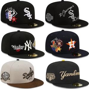 Topi Baseball Pria Berkualitas Tinggi dengan Logo Bordir 3D, 6 Buah, Model Fitted dengan Gesper Belakang - Product Image 1