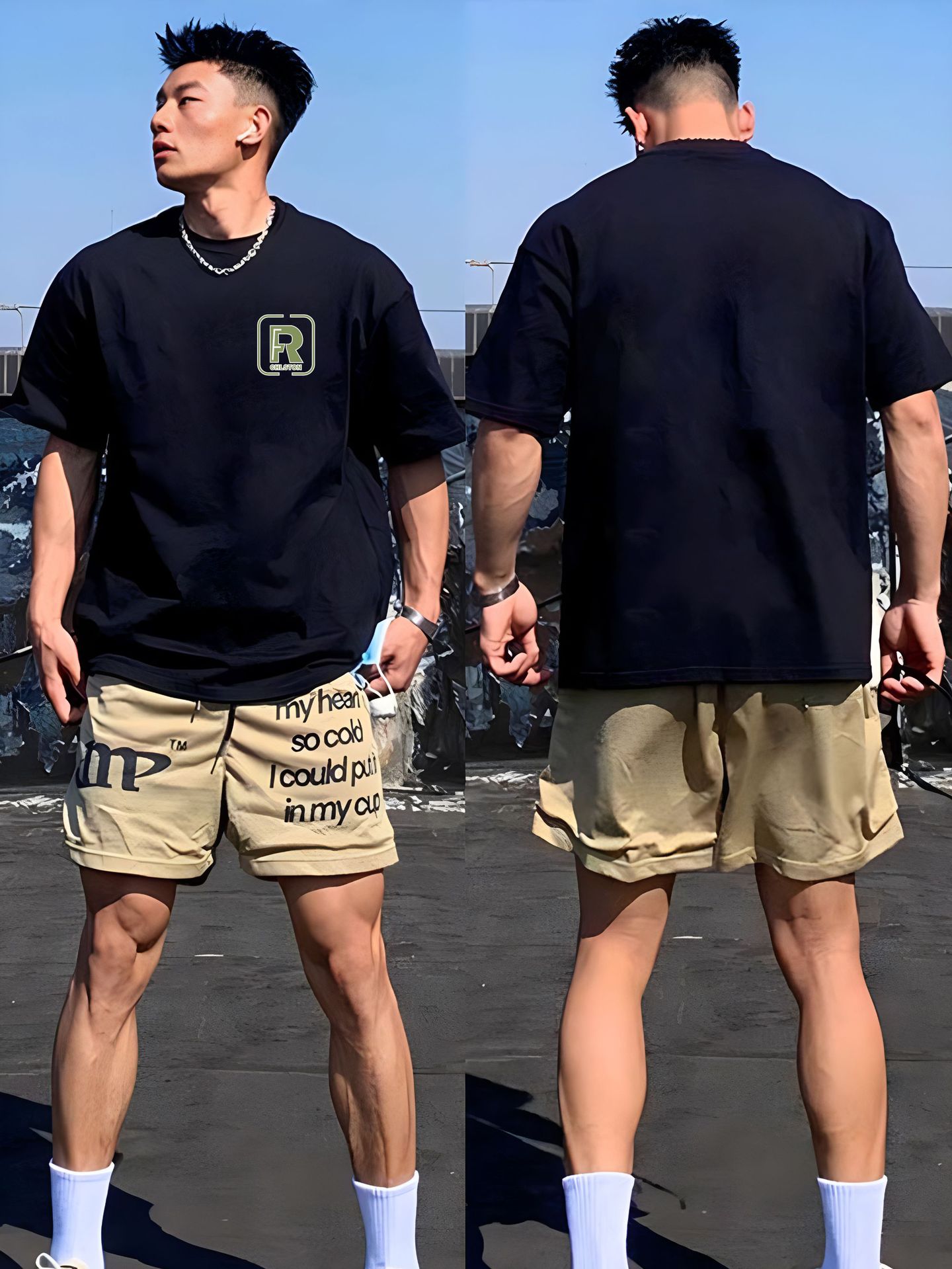 Black chest label r