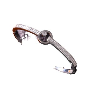 Concentric Circle <b>Copper</b> <b>Bangle</b> With Zircon Gold And Silver Geometric Minimalist Style Fashion Jewelry Gift For Unisex - Product Image 5