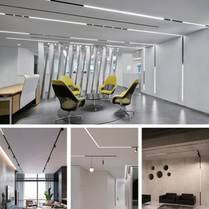 Dglux 1m 1.5m 2m 2 dây tuyến tính Trần lõm hoàn chỉnh LED COB từ theo dõi hệ thống chiếu sáng đường sắt - Product Image 6