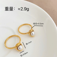 Anillo de Moda para Mujer, Doble Capa Irregular, Chapado en Oro de 18K, Estilo Vintage, Resistente al Deslustre