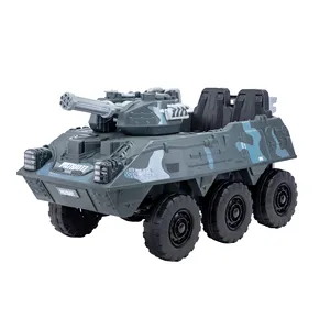 2.4G RC uzaktan kumanda 12V ordu oyuncak Tank çocuklar için araba çocuklar araba ordu tankı üzerinde binmek