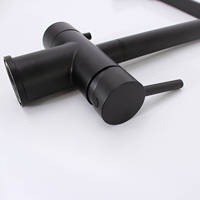 DOGO Noir Mat 3 Voies Pull Out Filtre Robinet D'eau 3 Voies Chaud Froid Mélangeur Robinet De Cuisine