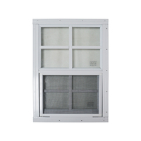 Fenêtre en verre opaque à suspension simple Cadre en alliage d'aluminium Ouverture verticale Rideau suspendu Fenêtre coulissante Insonorisée Fibre de verre