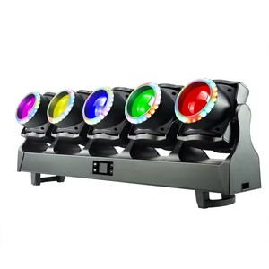 Barre <span class=keywords><strong>de</strong></span> projecteurs mobiles LED innovante 5x120W RGBW 5-en-1 avec 120 grilles <span class=keywords><strong>de</strong></span> LED RGB, faisceau hybride pixel et lumière <span class=keywords><strong>de</strong></span> lavage, DMX512/activation sonore - Product Image 5