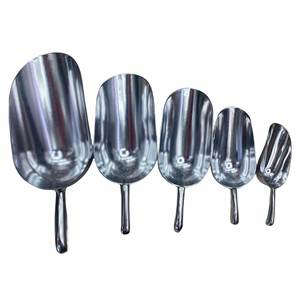 Round Bottom Ice Scoop Aluminum <b>Utility</b> Scoop With Handle for Multi-Purpose Use - Product Image 2