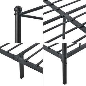 Большая черная металлическая рамка для кровати с навесом - Product Image 4