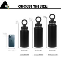Bouteille d'eau magnétique de marque de 32 oz, bouteille isotherme en acier inoxydable, gourde portable, bouteille d'eau personnalisée avec logo pour souvenirs