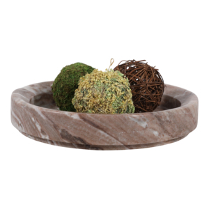 Ciotola decorativa rotonda in marmo lucido per centrotavola da caffè, decorazione per bancone cucina - Product Image 2