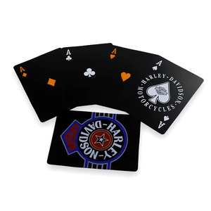 Cartes à jouer ChenSheng personnalisées, en plastique PVC standard, imperméables, noires, mates, écologiques, durables, double face, en boîte - Product Image 2