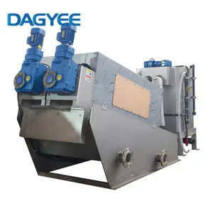 Di động một giống Ốc Xoắn vật lý hóa học đa đĩa tảo bùn dewatering dehydrator máy