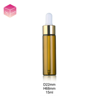 LanJing 5ML 10ml 20ml Bouteille en verre ambré clair UV or vide avec compte-gouttes gradué