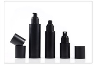 Flacon pompe cosmétique mat noir anti-lumière 100ml 60ml, pot en verre pour crème 50g 30g, ensemble d'emballage premium pour toner et sérum