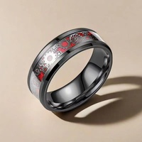 Bague Unisexe en Acier Inoxydable Motif Dragon avec Strass, Classique, pour Fiançailles et Mariage, Bijou de Mode Personnalisé, Vente en Gros