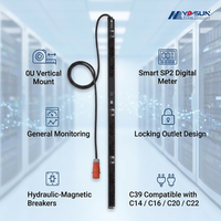 NBYOSUN Unidad de Distribución de Energía (PDU) Trifásica de 48 Tomas para Rack, Alta Potencia 0U 380V/400V/415V, Tomas IEC C13 C39, Equipo para Centros de Datos