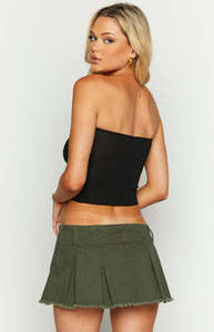 신상품 맞춤 여성용 섹시 크롭 탑 민소매 신축성 솔리드 스트랩리스 튜브 탑 - Product Image 4