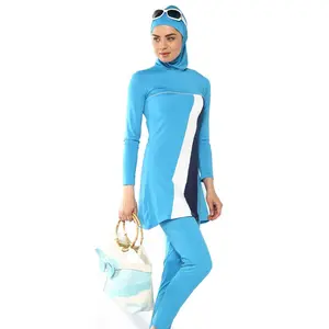 Hanrong-traje de baño musulmán de manga larga para mujer, ropa de playa, estilo islámico, 2022